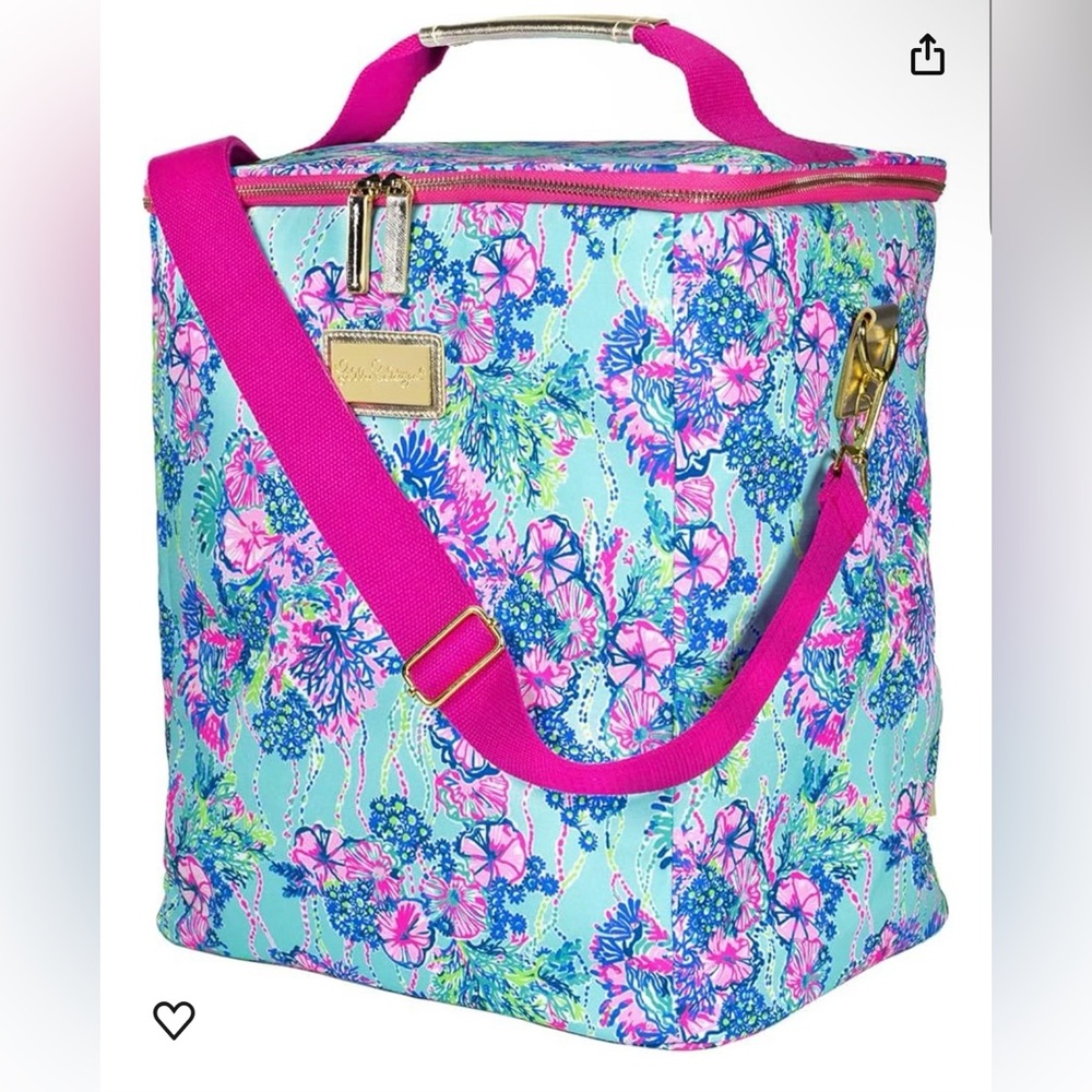 Lilly Pulitzer Large & Bright Insulated Wine Carrier Soft Beach Cooler